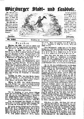 Würzburger Stadt- und Landbote Samstag 15. Oktober 1859