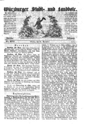 Würzburger Stadt- und Landbote Montag 21. November 1859