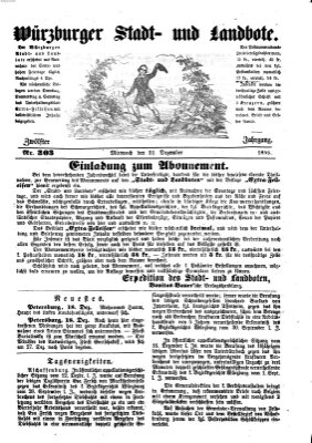 Würzburger Stadt- und Landbote Mittwoch 21. Dezember 1859