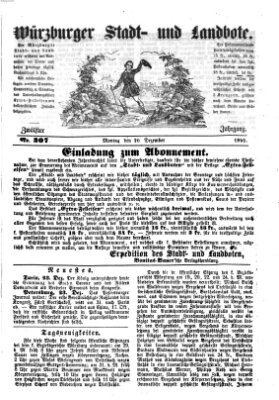 Würzburger Stadt- und Landbote Montag 26. Dezember 1859