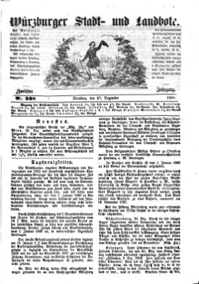 Würzburger Stadt- und Landbote Dienstag 27. Dezember 1859