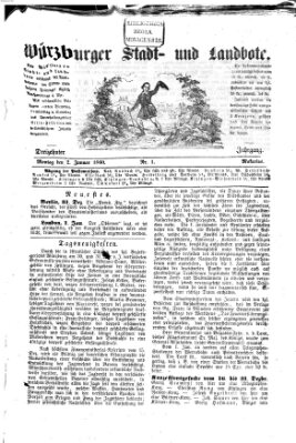 Würzburger Stadt- und Landbote Montag 2. Januar 1860