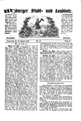 Würzburger Stadt- und Landbote Donnerstag 12. Januar 1860