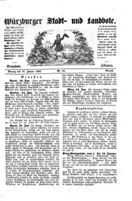 Würzburger Stadt- und Landbote Montag 16. Januar 1860