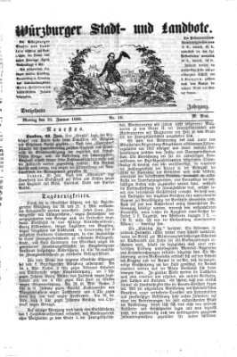 Würzburger Stadt- und Landbote Montag 23. Januar 1860