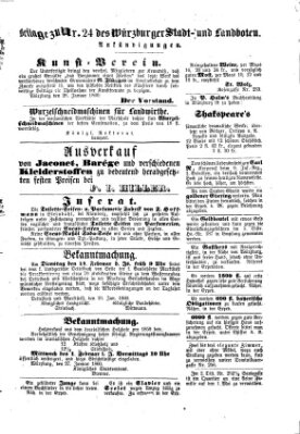 Würzburger Stadt- und Landbote Samstag 28. Januar 1860