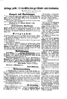 Würzburger Stadt- und Landbote Freitag 10. Februar 1860