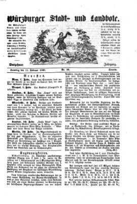 Würzburger Stadt- und Landbote Samstag 11. Februar 1860