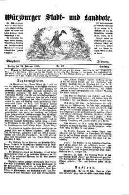 Würzburger Stadt- und Landbote Freitag 24. Februar 1860