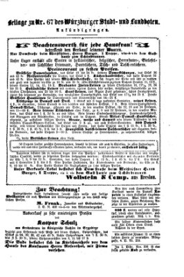 Würzburger Stadt- und Landbote Montag 19. März 1860