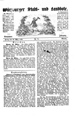 Würzburger Stadt- und Landbote Freitag 23. März 1860