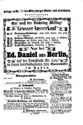 Würzburger Stadt- und Landbote Freitag 23. März 1860