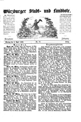 Würzburger Stadt- und Landbote Montag 2. April 1860