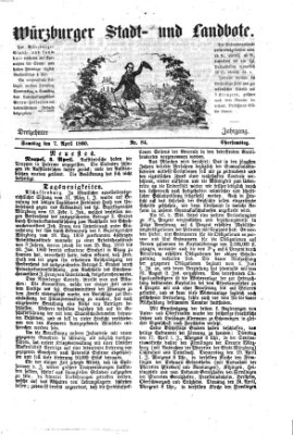 Würzburger Stadt- und Landbote Samstag 7. April 1860