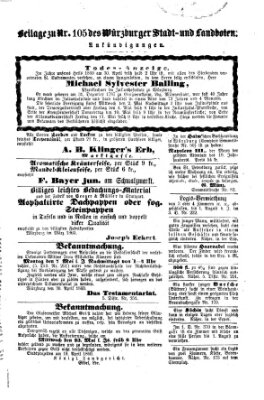 Würzburger Stadt- und Landbote Mittwoch 2. Mai 1860