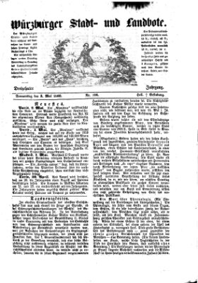 Würzburger Stadt- und Landbote Donnerstag 3. Mai 1860