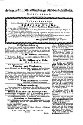 Würzburger Stadt- und Landbote Donnerstag 3. Mai 1860