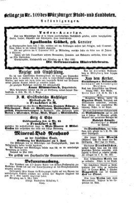 Würzburger Stadt- und Landbote Montag 7. Mai 1860