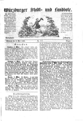 Würzburger Stadt- und Landbote Mittwoch 9. Mai 1860