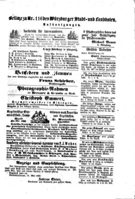 Würzburger Stadt- und Landbote Dienstag 15. Mai 1860