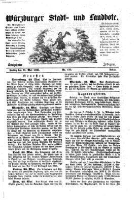 Würzburger Stadt- und Landbote Freitag 25. Mai 1860