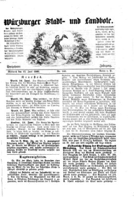 Würzburger Stadt- und Landbote Mittwoch 13. Juni 1860