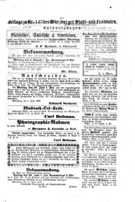 Würzburger Stadt- und Landbote Samstag 16. Juni 1860