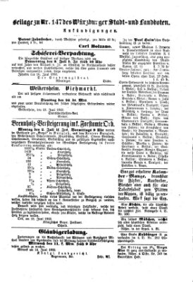 Würzburger Stadt- und Landbote Donnerstag 21. Juni 1860