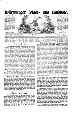 Würzburger Stadt- und Landbote Freitag 29. Juni 1860