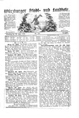 Würzburger Stadt- und Landbote Samstag 30. Juni 1860