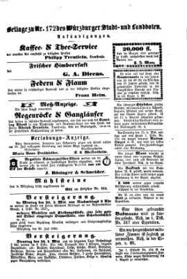 Würzburger Stadt- und Landbote Freitag 20. Juli 1860