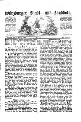 Würzburger Stadt- und Landbote Mittwoch 1. August 1860