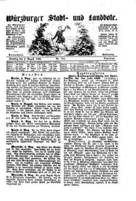 Würzburger Stadt- und Landbote Samstag 4. August 1860