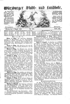 Würzburger Stadt- und Landbote Montag 6. August 1860