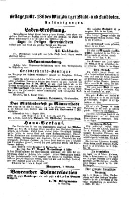 Würzburger Stadt- und Landbote Montag 6. August 1860