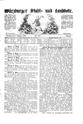 Würzburger Stadt- und Landbote Dienstag 7. August 1860