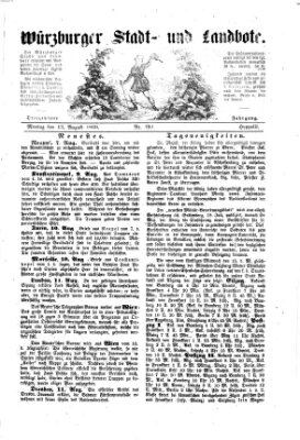 Würzburger Stadt- und Landbote Montag 13. August 1860