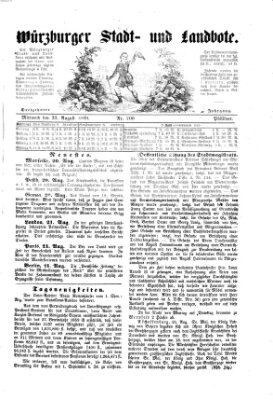 Würzburger Stadt- und Landbote Mittwoch 22. August 1860