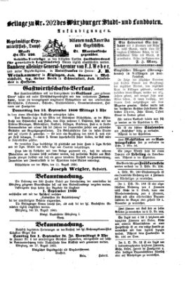 Würzburger Stadt- und Landbote Freitag 24. August 1860