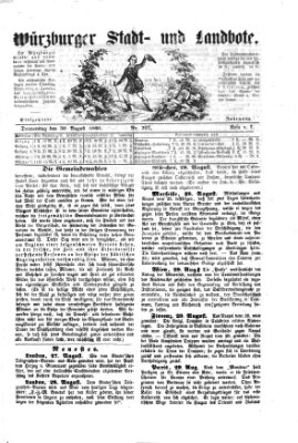 Würzburger Stadt- und Landbote Donnerstag 30. August 1860