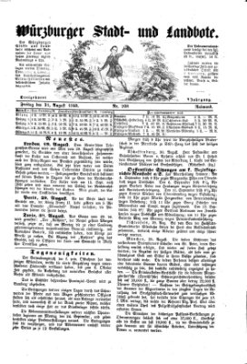 Würzburger Stadt- und Landbote Freitag 31. August 1860