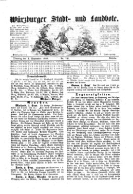 Würzburger Stadt- und Landbote Dienstag 4. September 1860