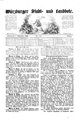 Würzburger Stadt- und Landbote Freitag 7. September 1860