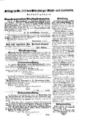 Würzburger Stadt- und Landbote Donnerstag 13. September 1860