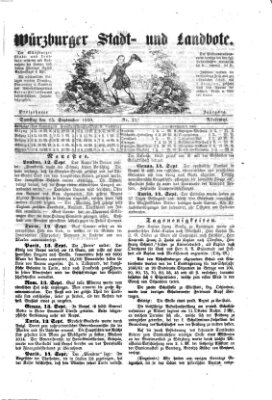 Würzburger Stadt- und Landbote Samstag 15. September 1860