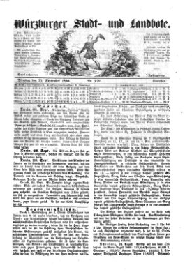 Würzburger Stadt- und Landbote Dienstag 25. September 1860