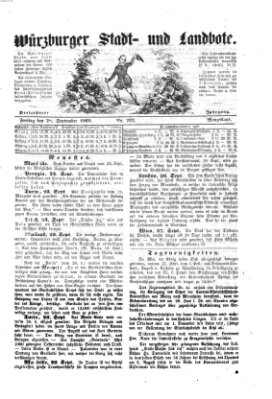 Würzburger Stadt- und Landbote Freitag 28. September 1860