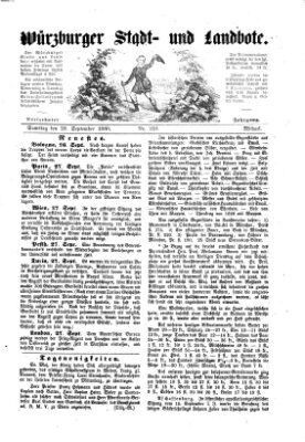 Würzburger Stadt- und Landbote Samstag 29. September 1860