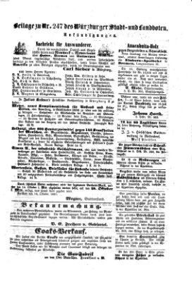 Würzburger Stadt- und Landbote Dienstag 16. Oktober 1860