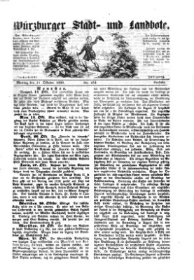 Würzburger Stadt- und Landbote Sonntag 21. Oktober 1860